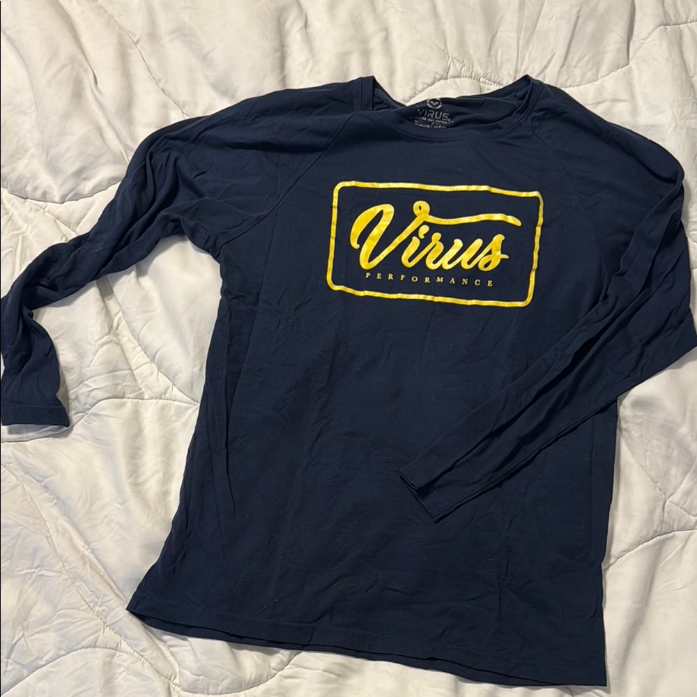 Men's Virus Performance 3/4 sleeve blue Shirt